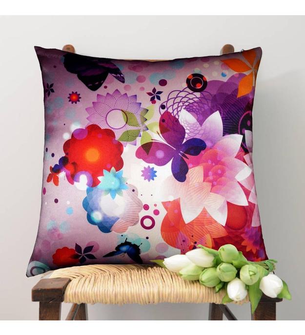 Lushomes cushion covers 16 inch x 16 inch, cusion covers for sofa 16" 16 Printed Butterfly Cushion Cover boho cushion covers (16 x 16 inches, Single pc)