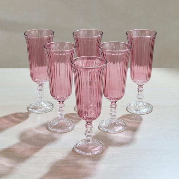 Set of 6 Splendid Flute - Pink