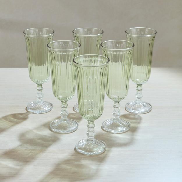 Set of 6 Splendid Flute - Green