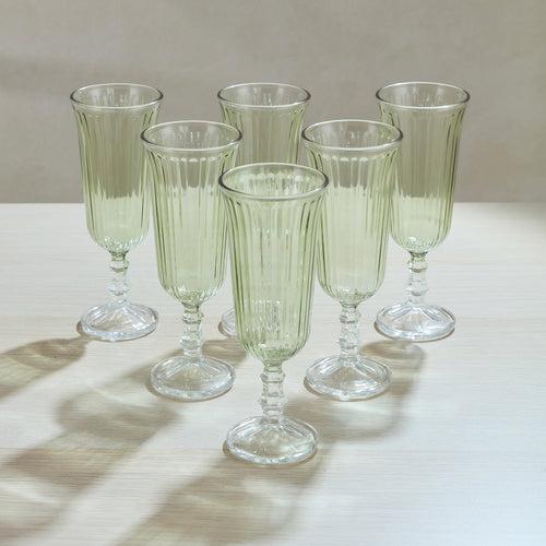 Set of 6 Splendid Flute - Green