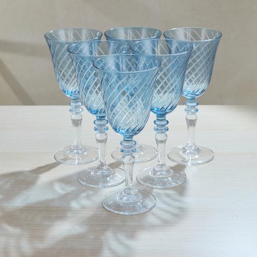 Set of 6 Palermo Wine Glass - Blue