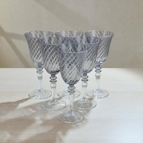 Set of 6 Palermo Wine Glass - Grey