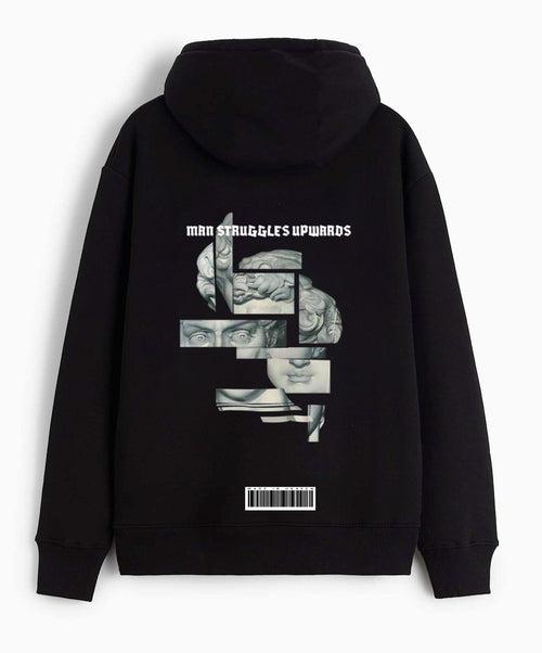 Man struggle upwards-Hooded Sweatshirt