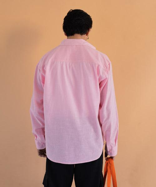 Pastel pink full sleeves - Oversized Shirt