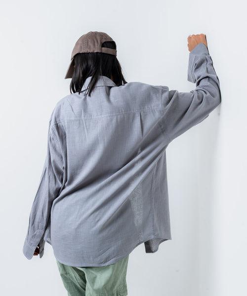 Dolphin gray full sleeves - Oversized Shirt