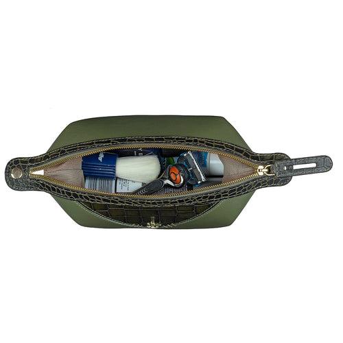 Bom Leather Travel Shaving Kit Pouch Bag