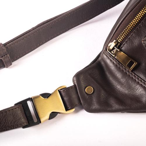 Leather Waist/Fanny Pouch Black