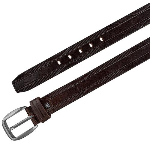 Cylinder Black Leather Casual Belt