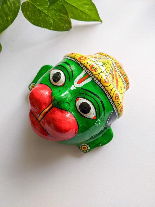 Mukut Hanuman (Dark Green) - Cheriyal Mask