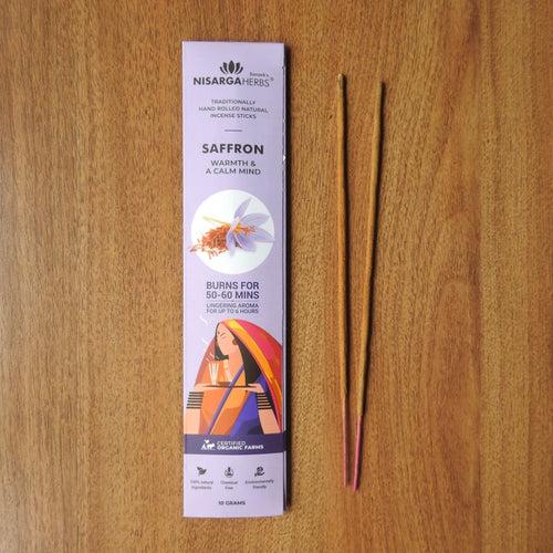 Saffron Incense Sticks - Natural Saffron incense sticks for stress relief and mood enhancement