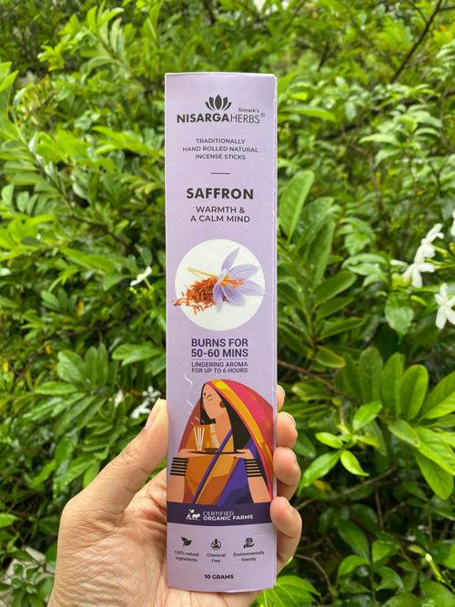 Saffron Incense Sticks - Natural Saffron incense sticks for stress relief and mood enhancement