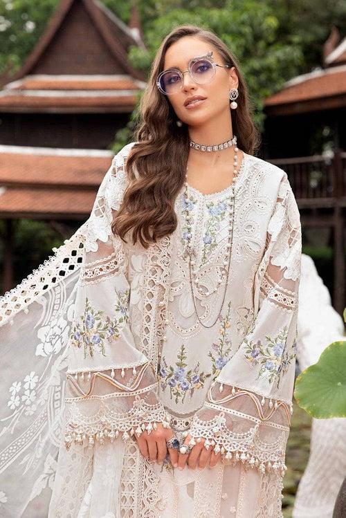 Restocked/Maria B Lawn 24/Eid Look/D 4/Off White