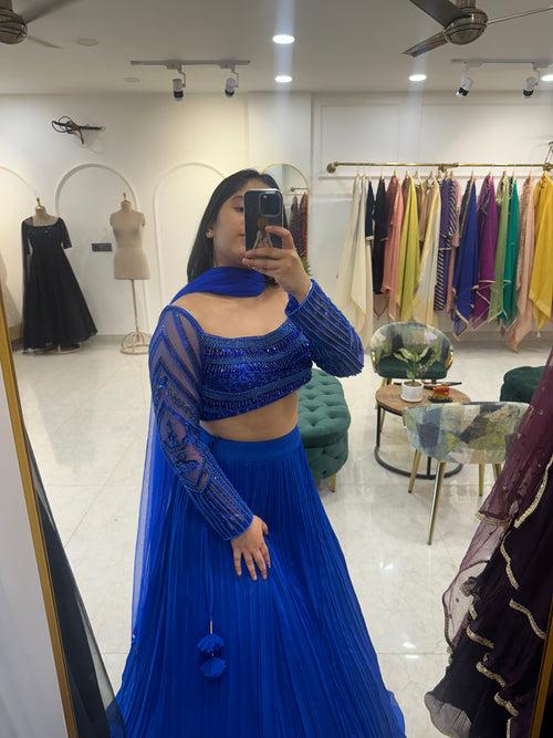 Beautiful Blue Beaded Lehenga