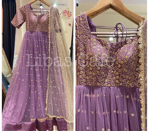 Mauve Gold  Anarkali