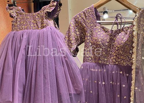 Mauve Gold  Anarkali