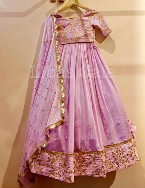 Lilac Zari Baby Girl Lehenga