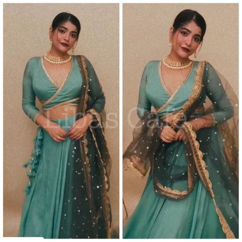 Kritika Khurana In Our Sage Green Lehenga