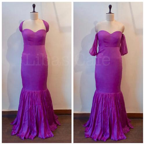 Purple Mermaid Gown