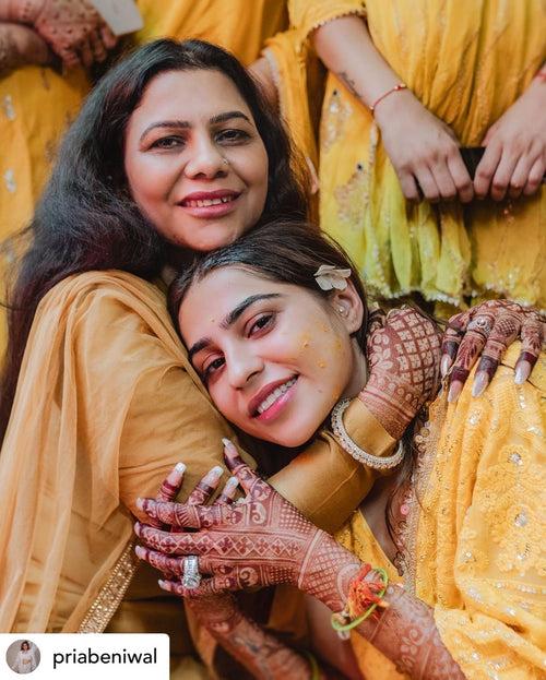 Pria Beniwal In Yellow Lakhnavi Drape Gharara