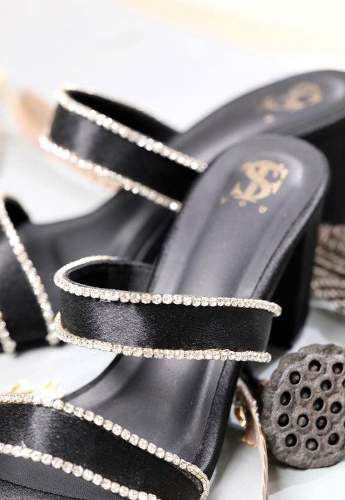 Dianna double Diamantine heels