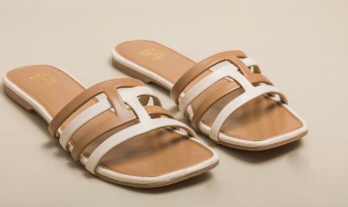 Tan-Beige color block sliders