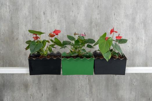 Basil Railing Plant Pot Holder - A Durable Aluminium Balcony Planter (1 Piece)