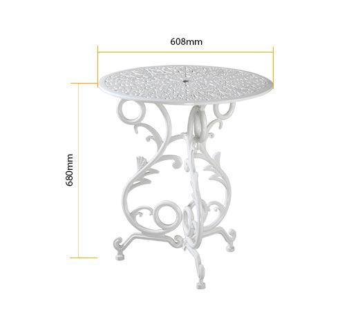 Vela Small Flower Aluminium Table