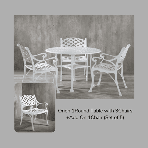 Orion Outdoor Set of 1Table with 4Chairs