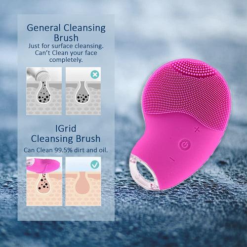 iGRiD Silicon Deep Facial Cleaner Brush | Ultra Hygienic Soft Silicon |BD-IG1096 |