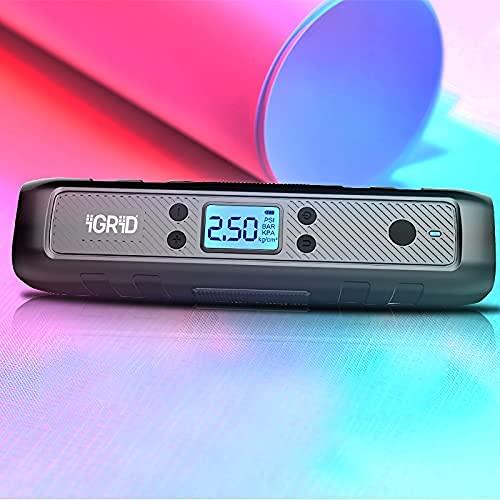 iGRiD Portable Electric Battery Powered Digital Tyre Inflator with LED Light|IGTI04|