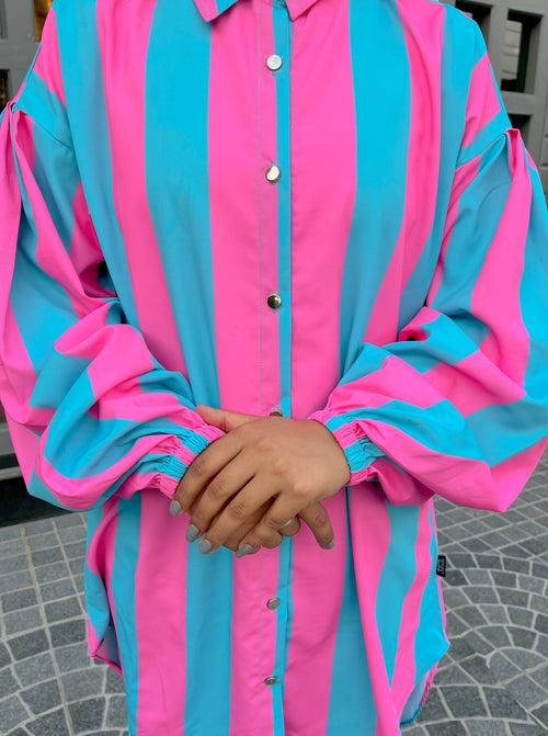 Striped Shirt - Pink & Blue