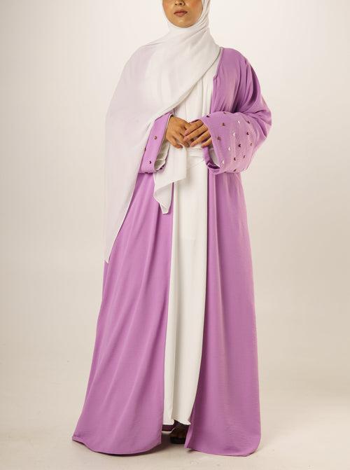 Hub Abaya - Purple ( Comes with Hijab )