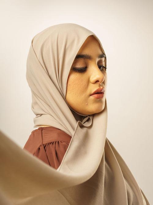 Malaysian Georgette Hijab - Light Grey