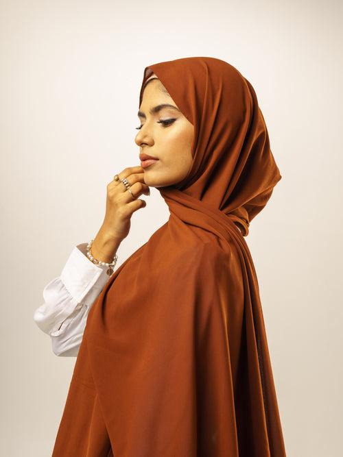 Malaysian Georgette Hijab - Cocoa