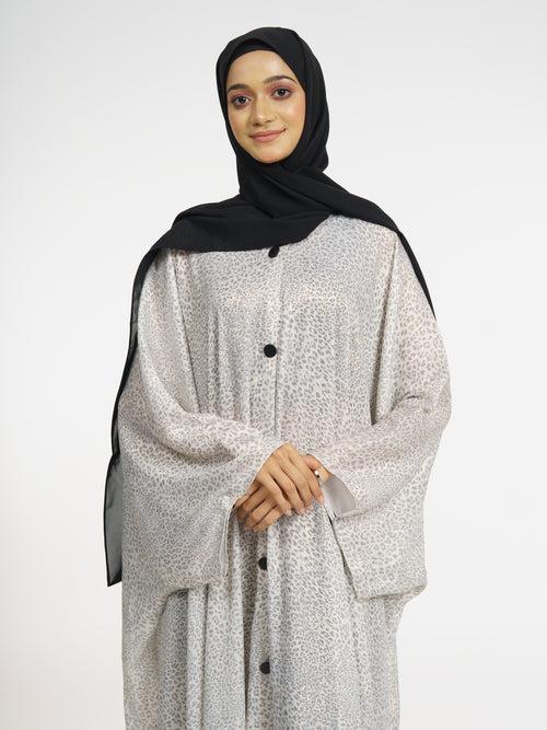 Fahd Printed Kaftan Abaya