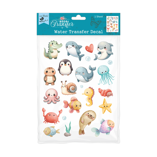 Deco Transfer Sheet Aquatic Friends 7.5 X 9.5inch 1pc