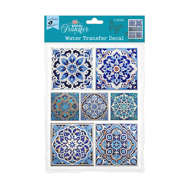 Deco Transfer Sheet Moroccan Tiles 7.5 X 9.5inch 1pc