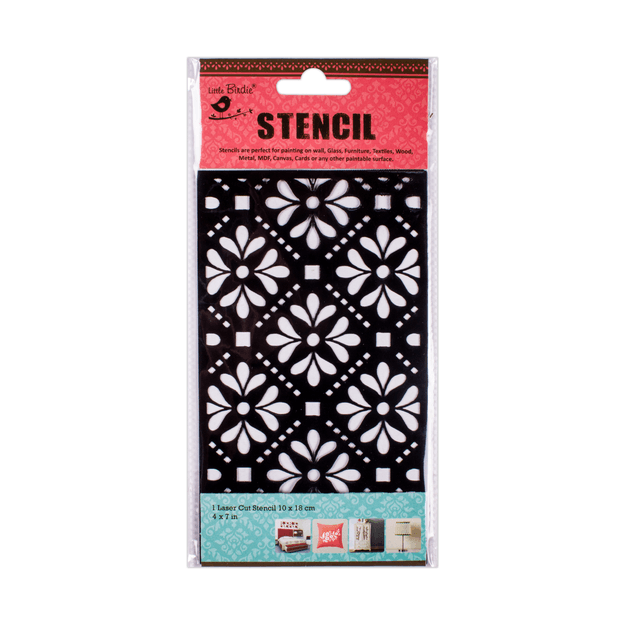 Stencil Flora Fancy 4in x 7in 1pc