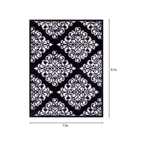 Stencil Damask Elegance 7.3in x 9.7in 1pc