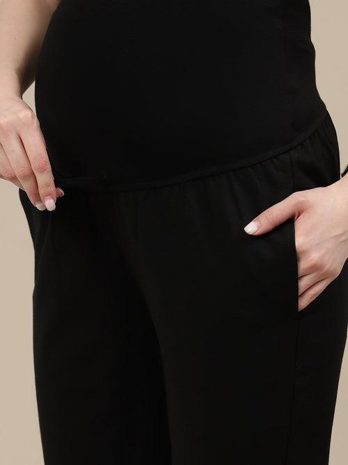 Black Maternity Work Pants