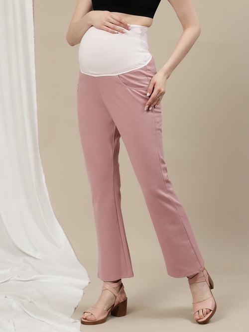 Maternity Bootcut Pants - Pink