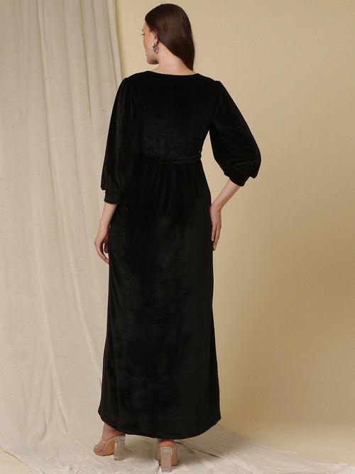 Velvet Maternity Dress