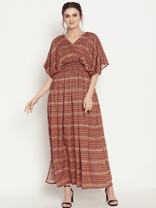 Moroccan Maternity & Nursing Kaftan Maxi Dress