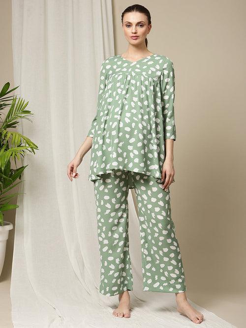 Maternity Yoke Tunic & Pants Set