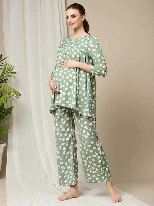 Maternity Yoke Tunic & Pants Set