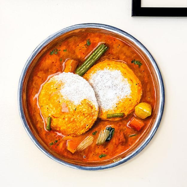 Idli Sambar - Painting