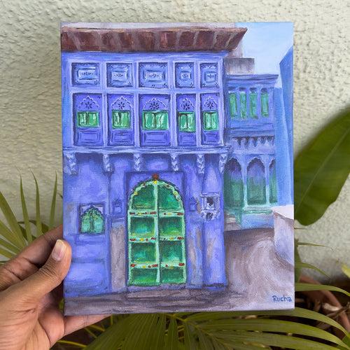 Blue lanes of Jodhpur - Painting