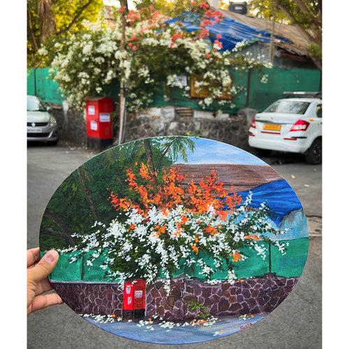 Bougainvillea Street Corner - Painting