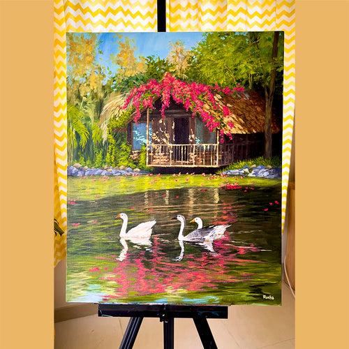 Paradise by the Pond - Painting