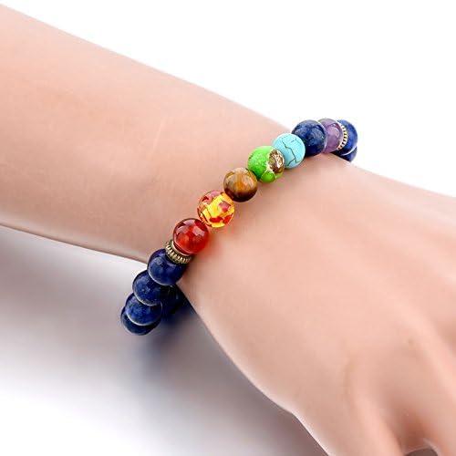 Triple Protection 7 Chakra Beads Bracelet - Balance & Harmony